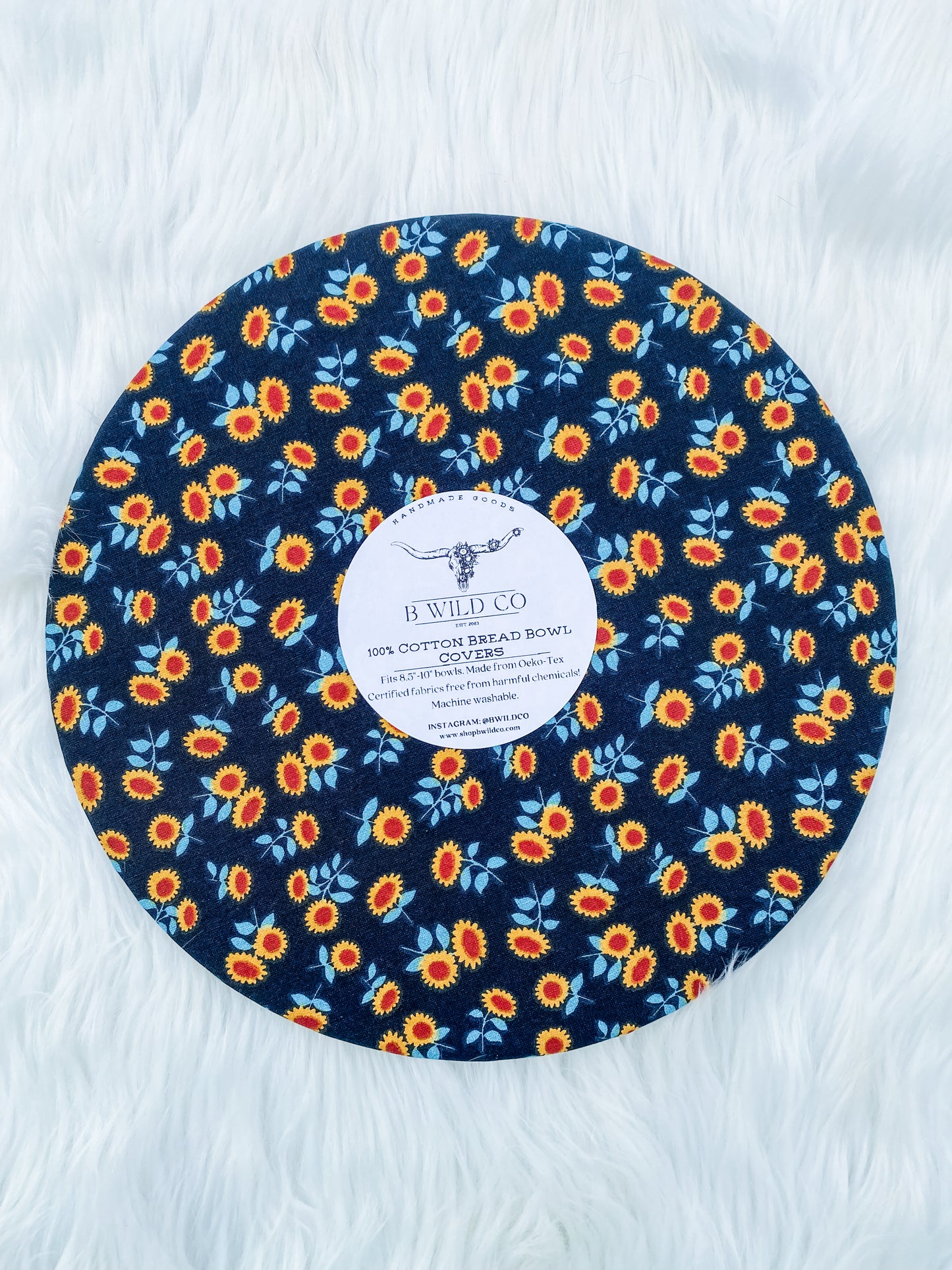Black Sunflower Bowl Cover