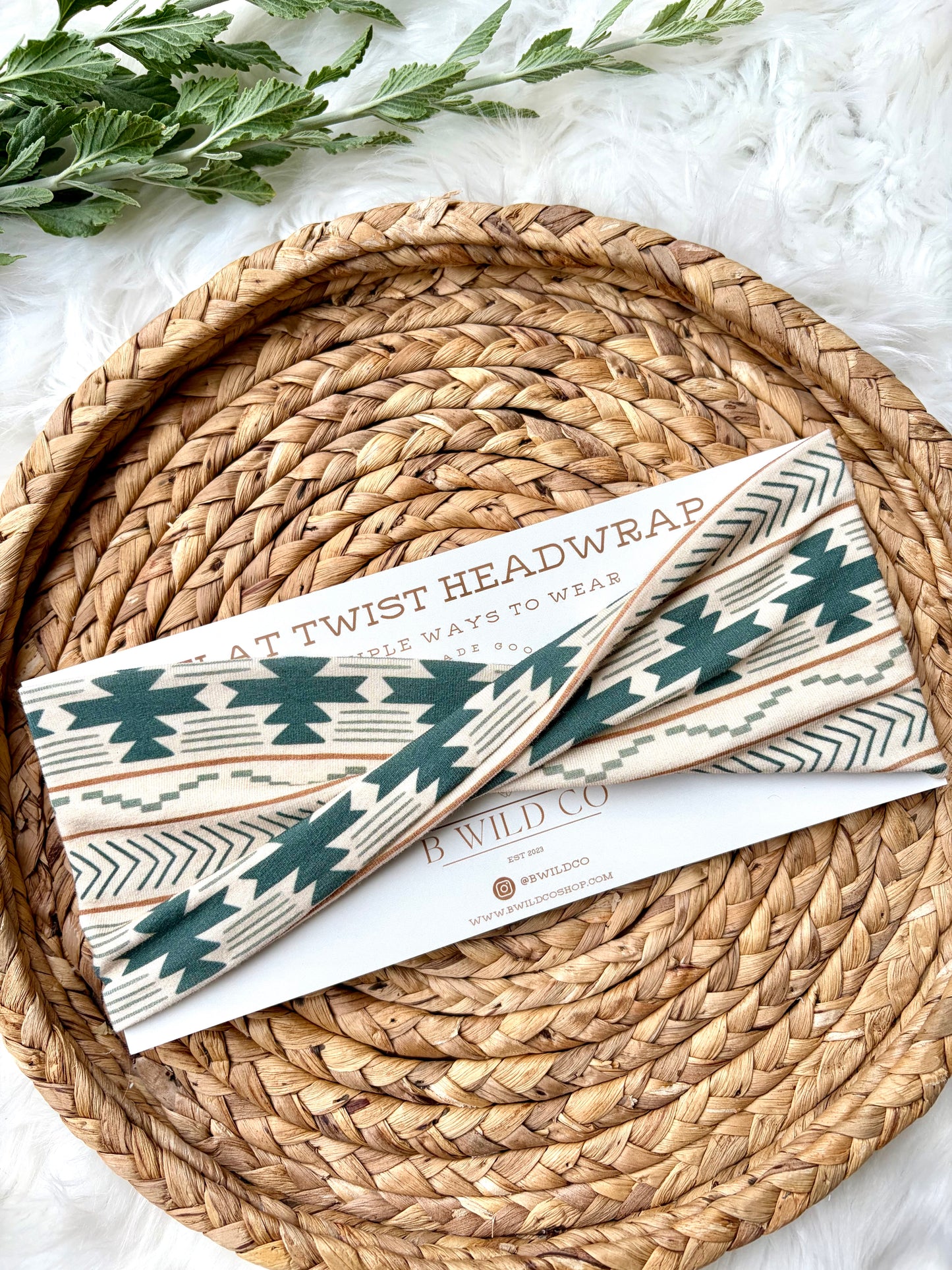 Teal n Rust Boho Cotton Flat Twist