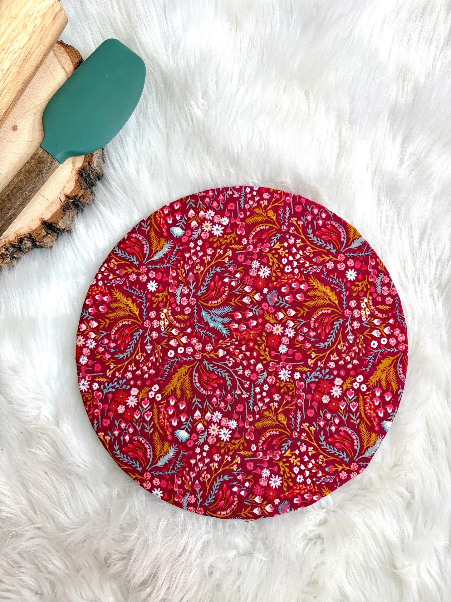 Magenta Floral Bowl Cover