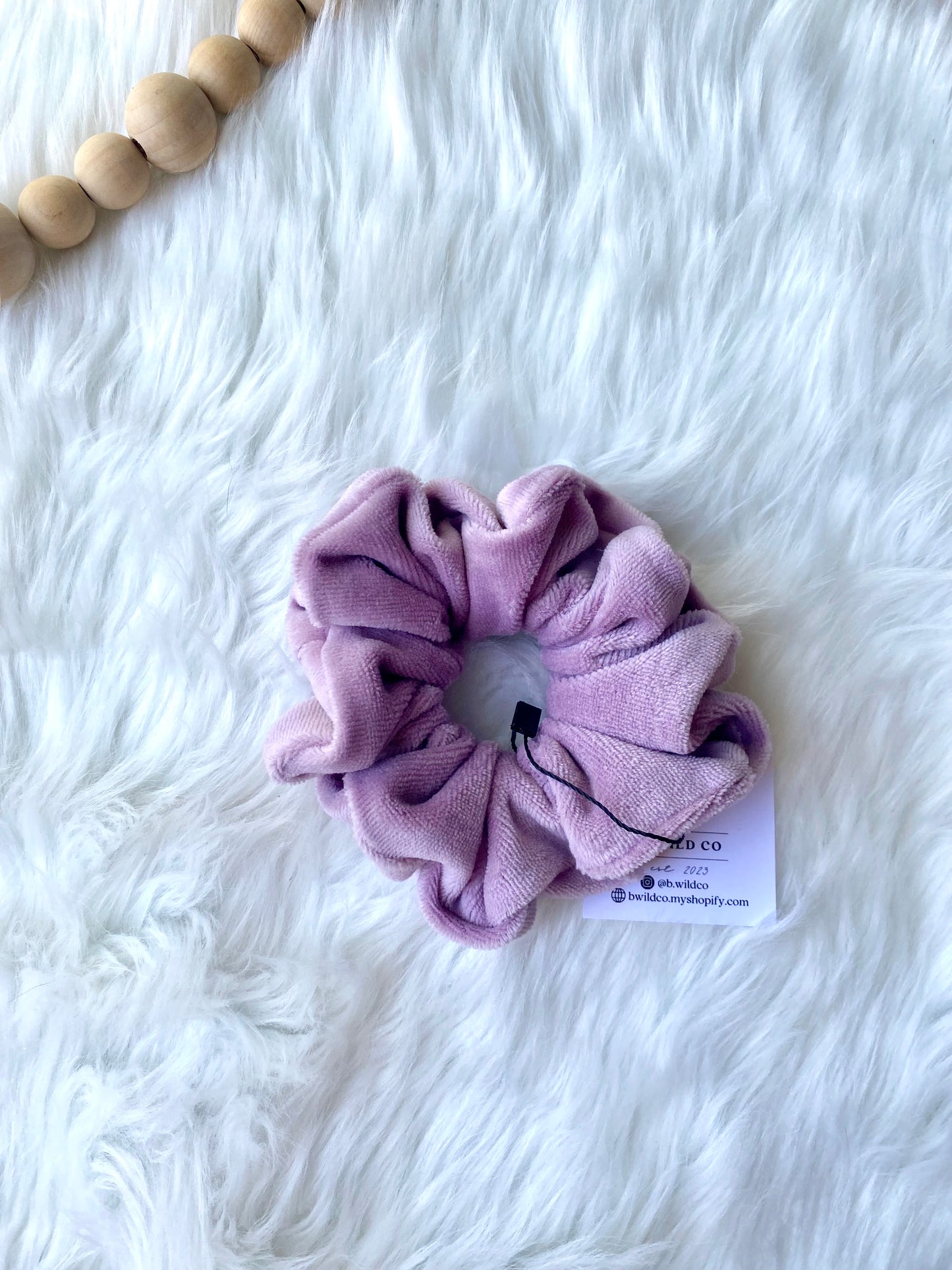 Fluffy Cotton Velour Scrunchie