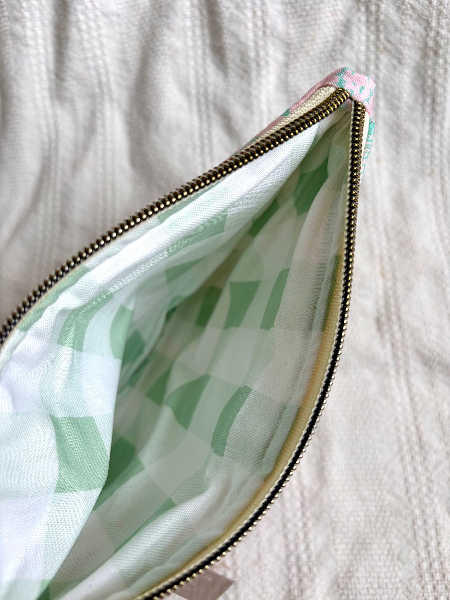 Pink n Mint Cactus Cowboy Zip Pouch