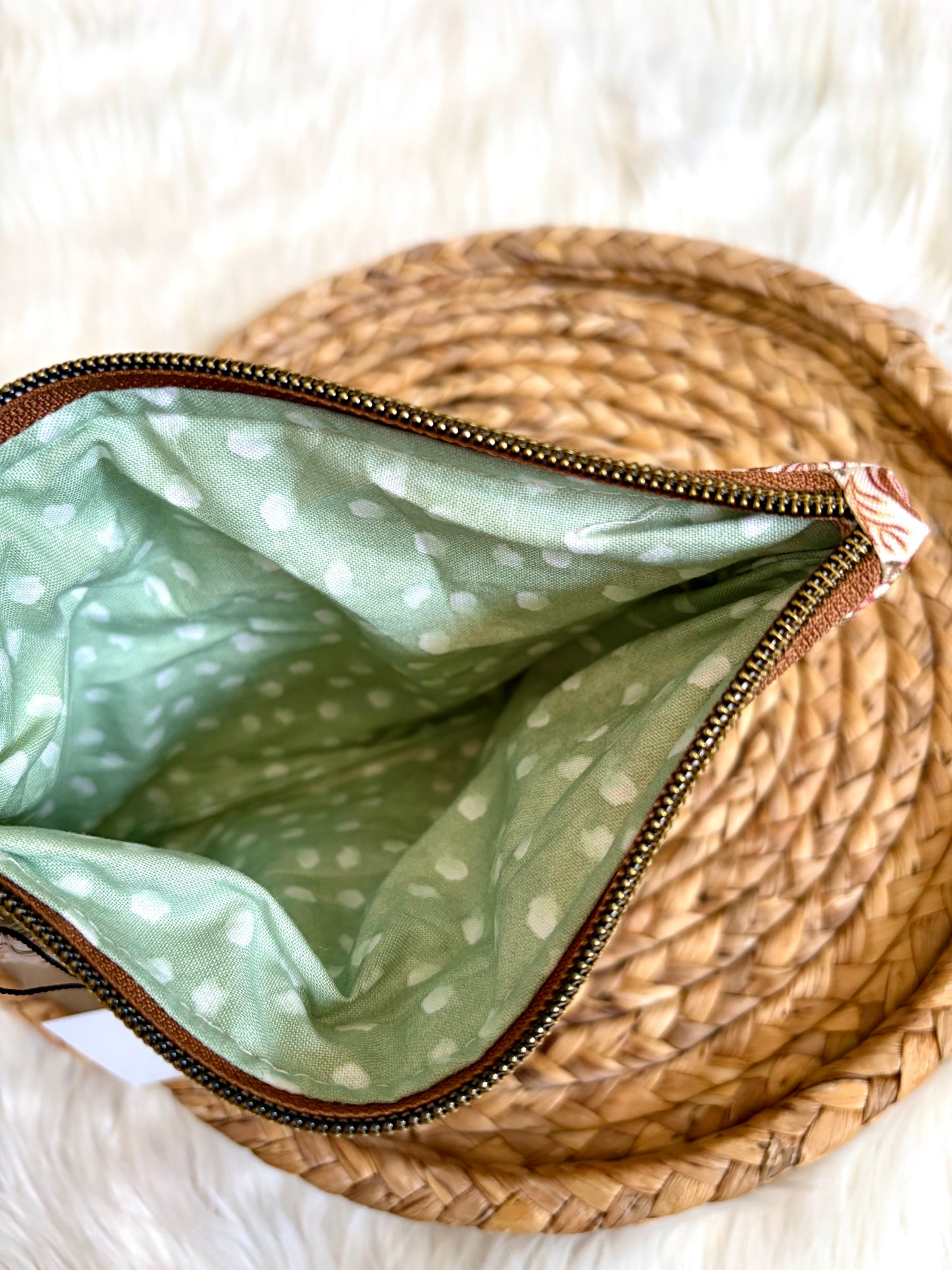 Boho Southwestern Cowgirl Quilted Zip Pouch