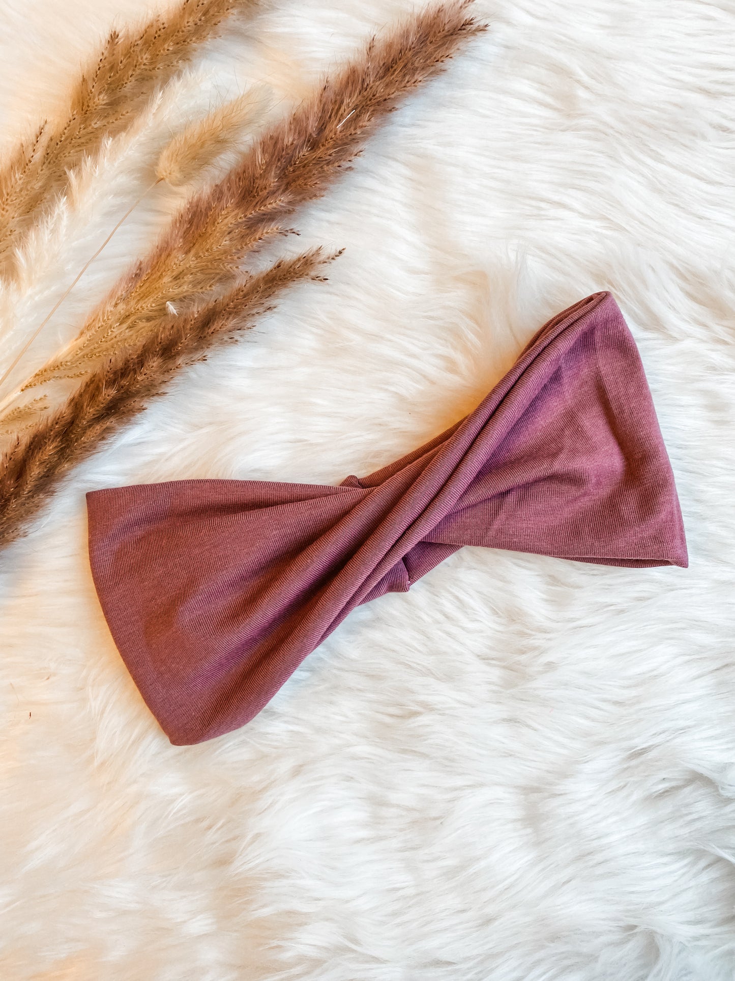 Organic Cotton & Bamboo Mauve Flat Twist