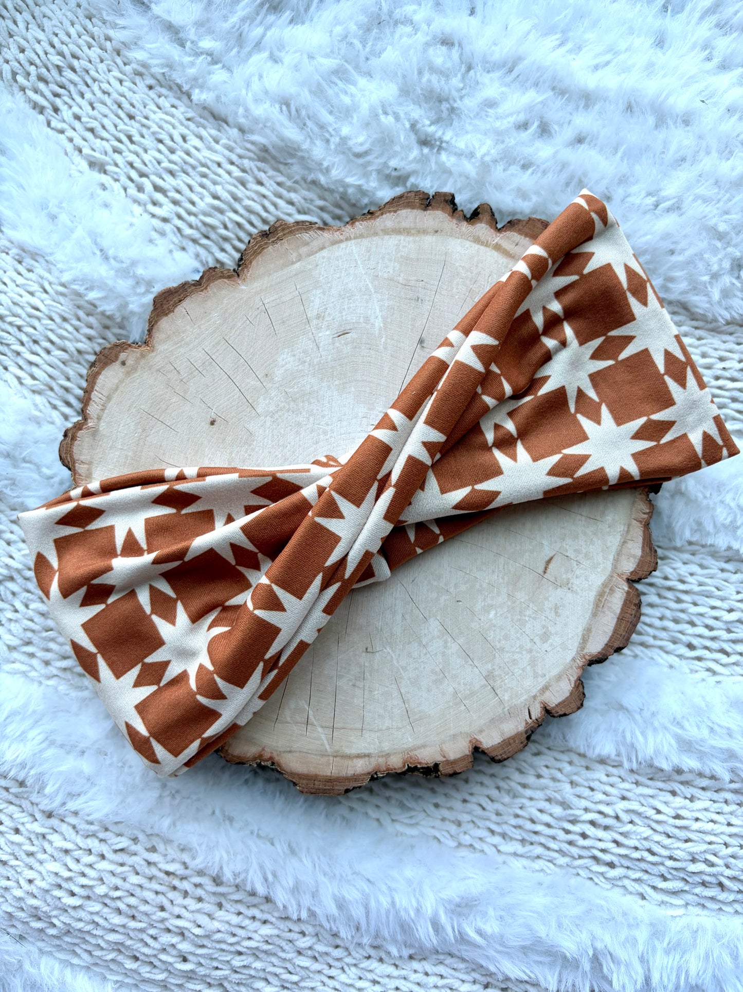 Caramel Cream Quilt Star Flat Twist