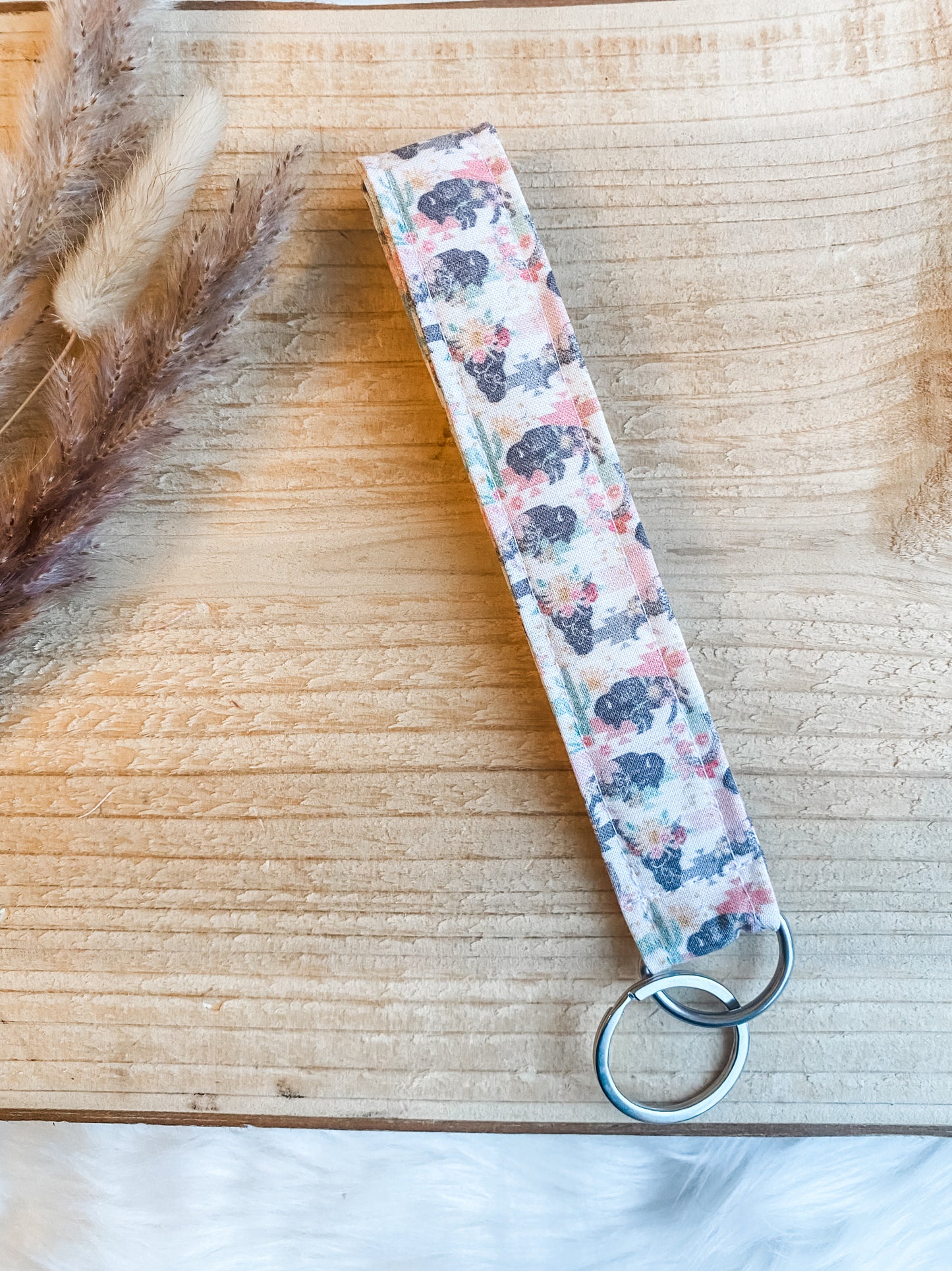 Boho Bulls n’ Bison Keychain Wristlet