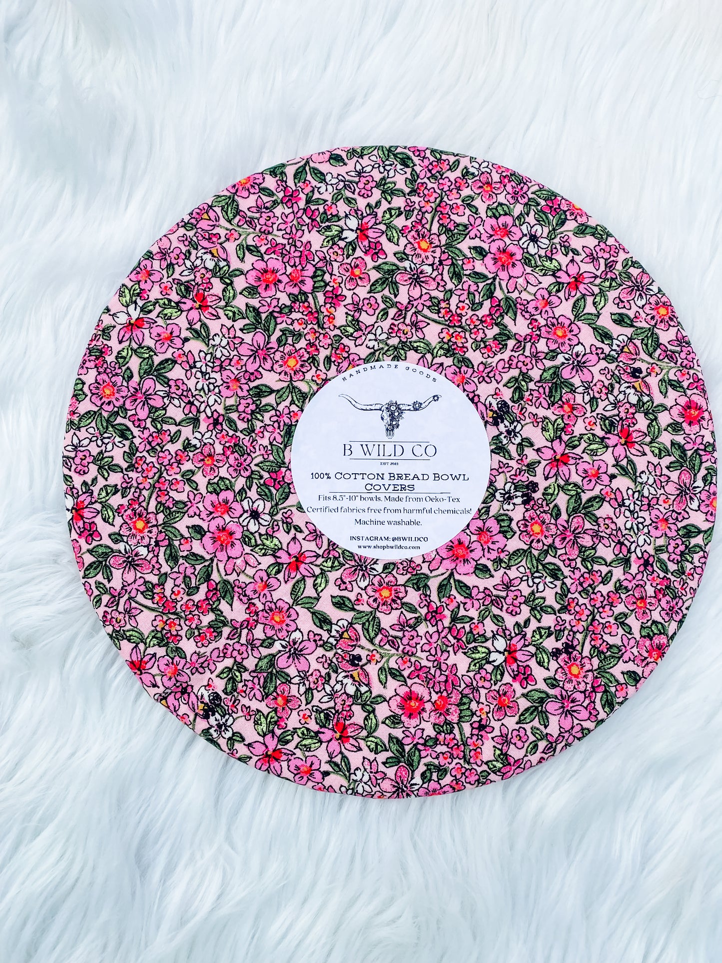 Multi Pink Floral Bowl Cover