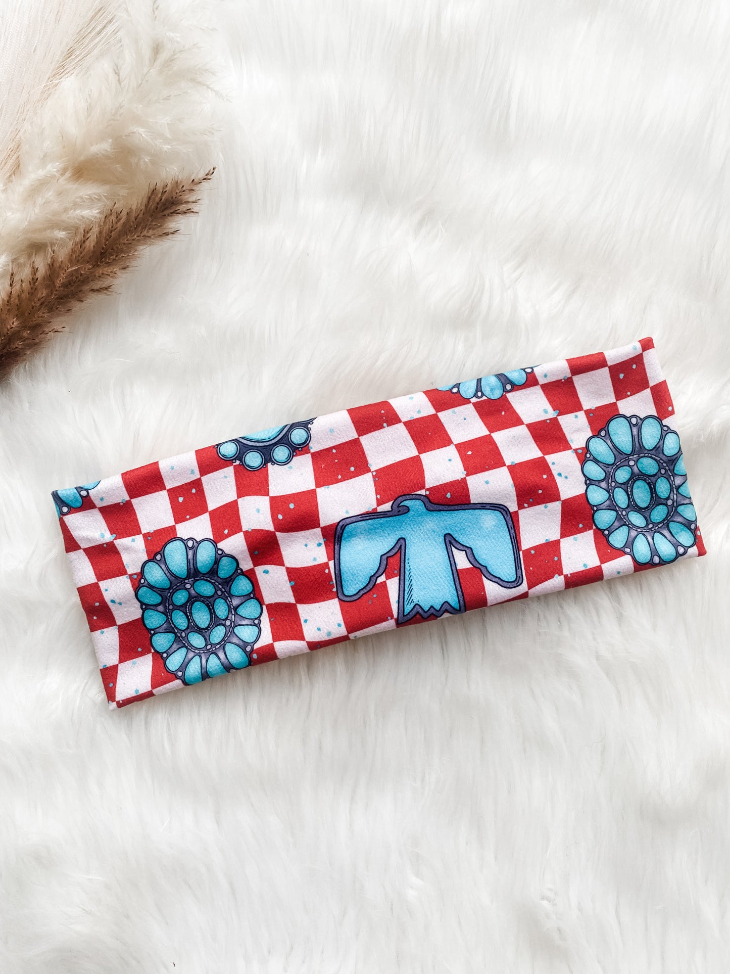 Wavy Checkered Western Flat Band