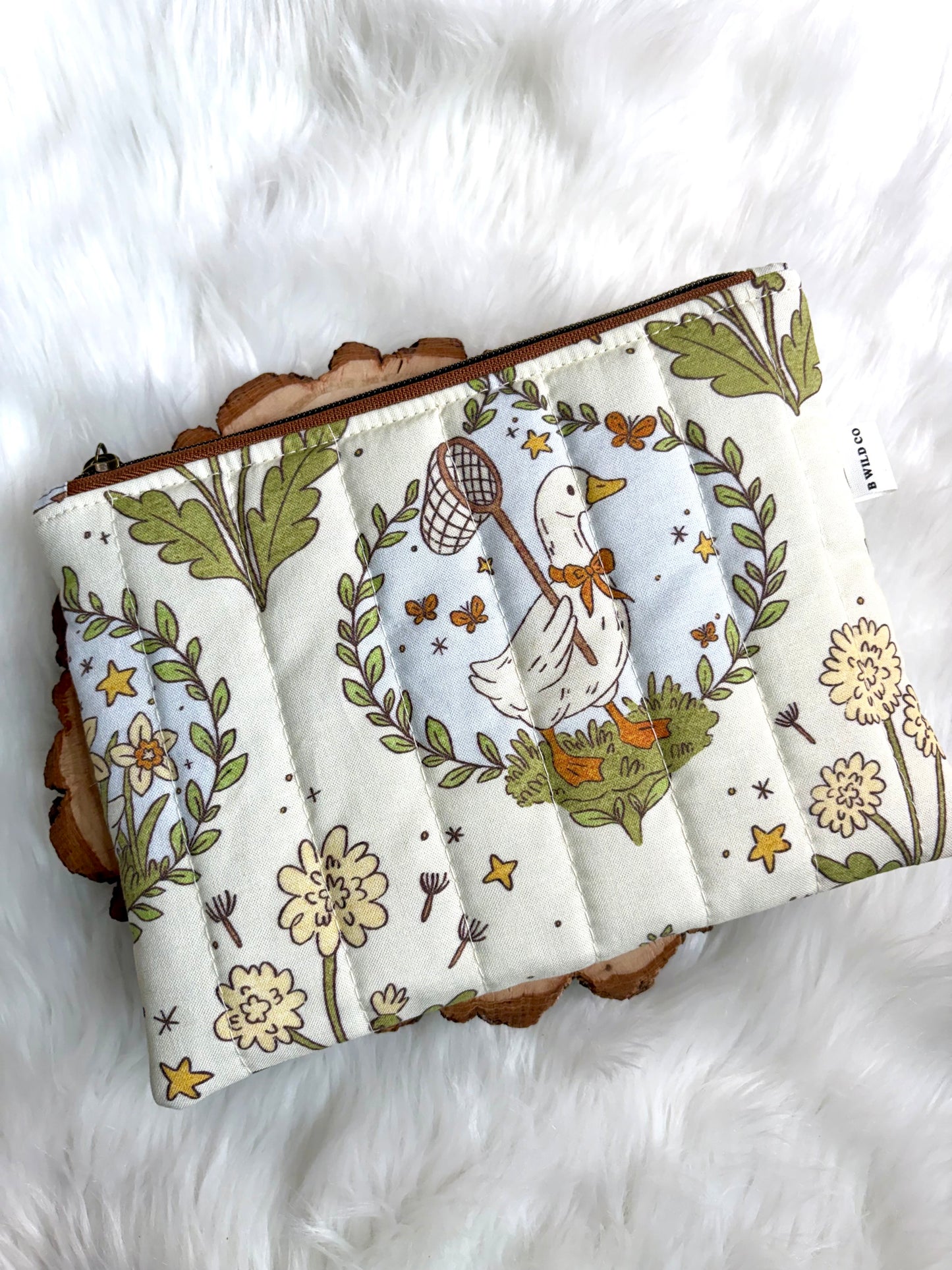 Busy Goose Quilted Zip Pouch