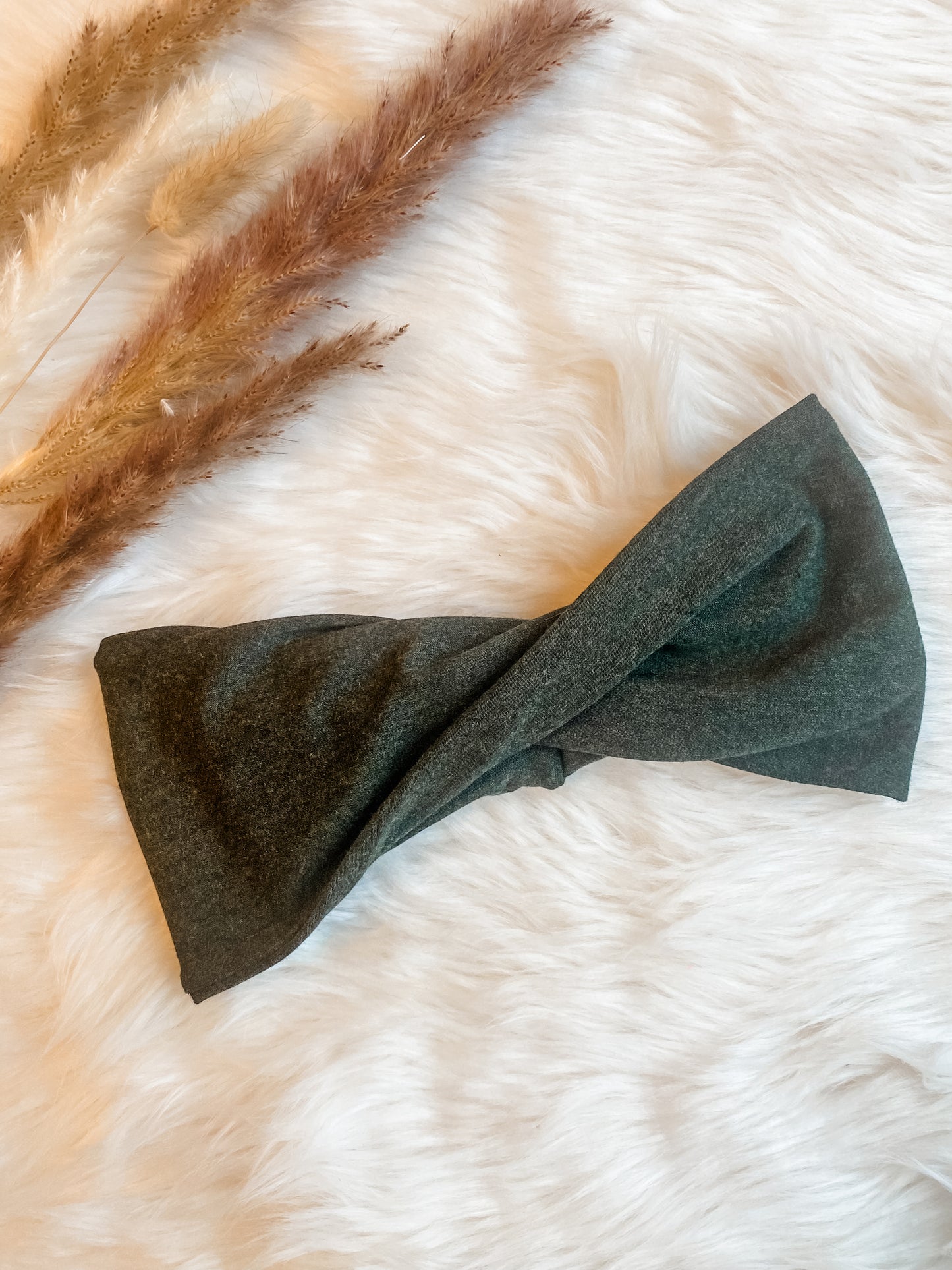 Organic Cotton & Bamboo Forest Green Heathered Flat Twist