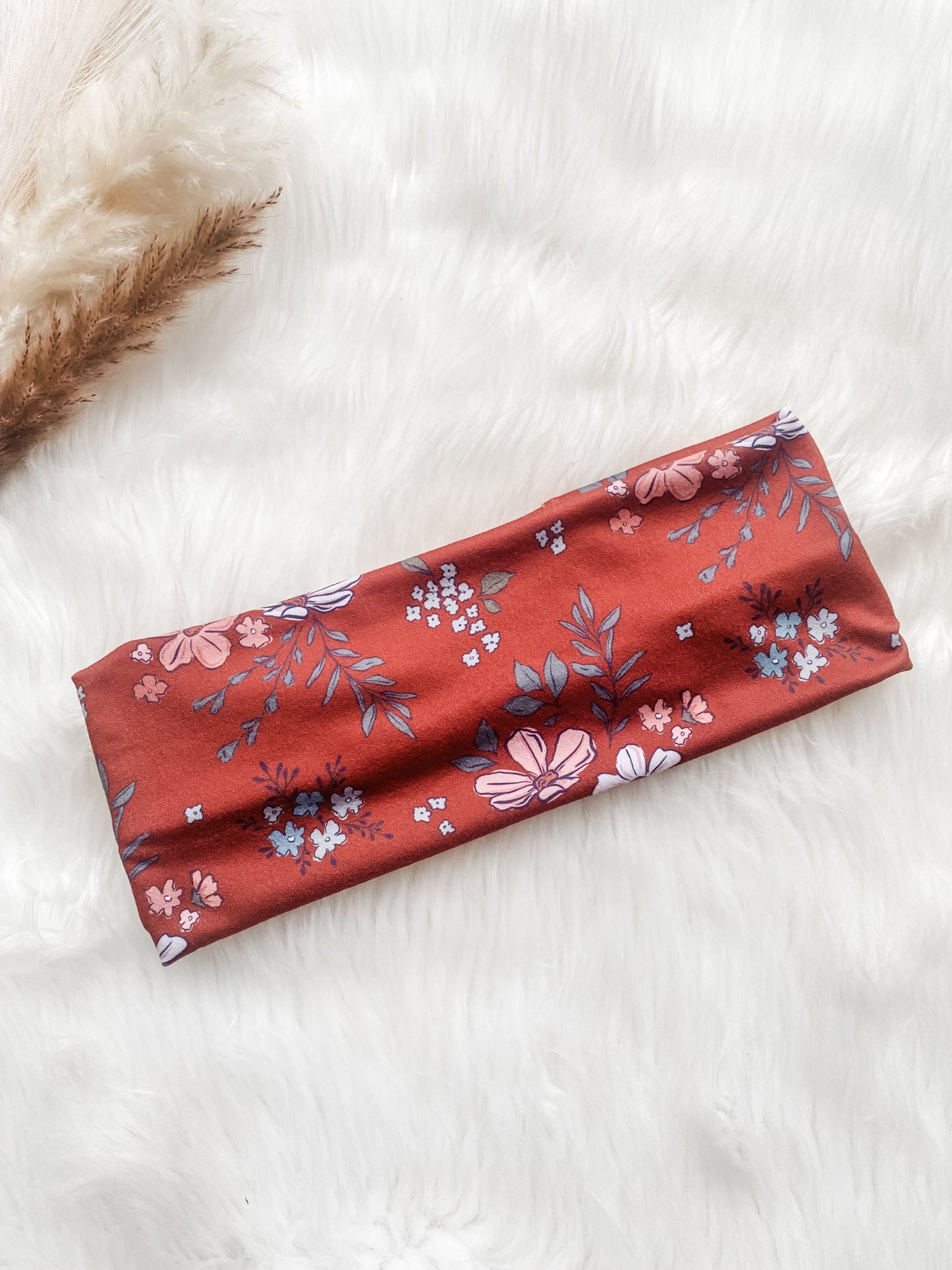 Rusted Farm Floral Flat Band