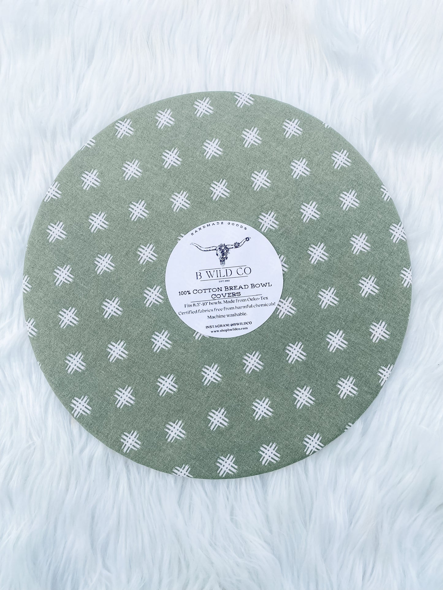 Sage Cross Bowl Cover