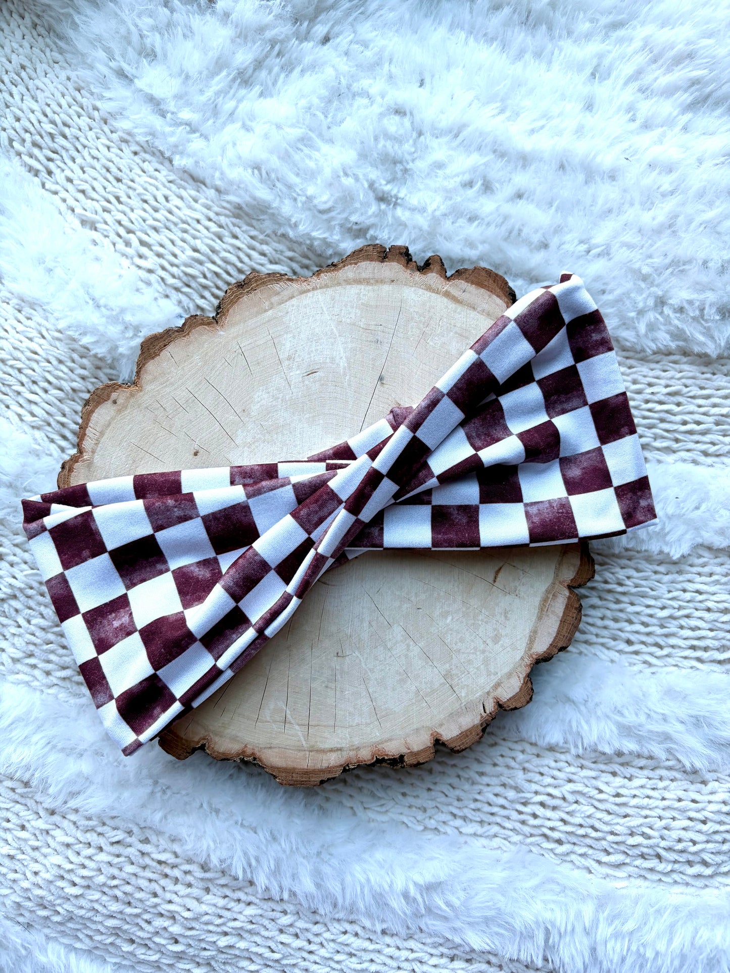 Brick Distressed Check Flat Twist