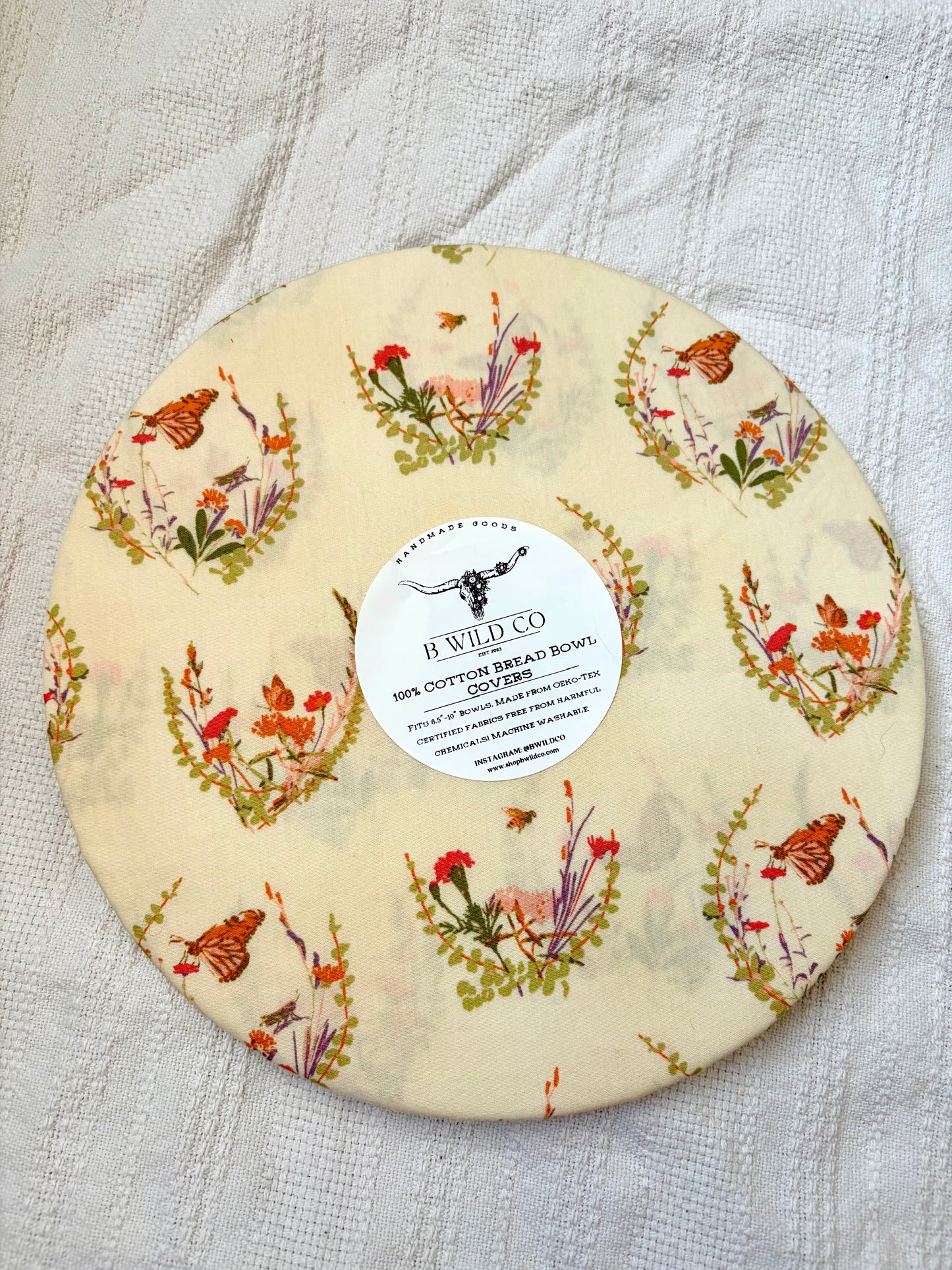 Butterflies and Wildflowers Bowl Cover