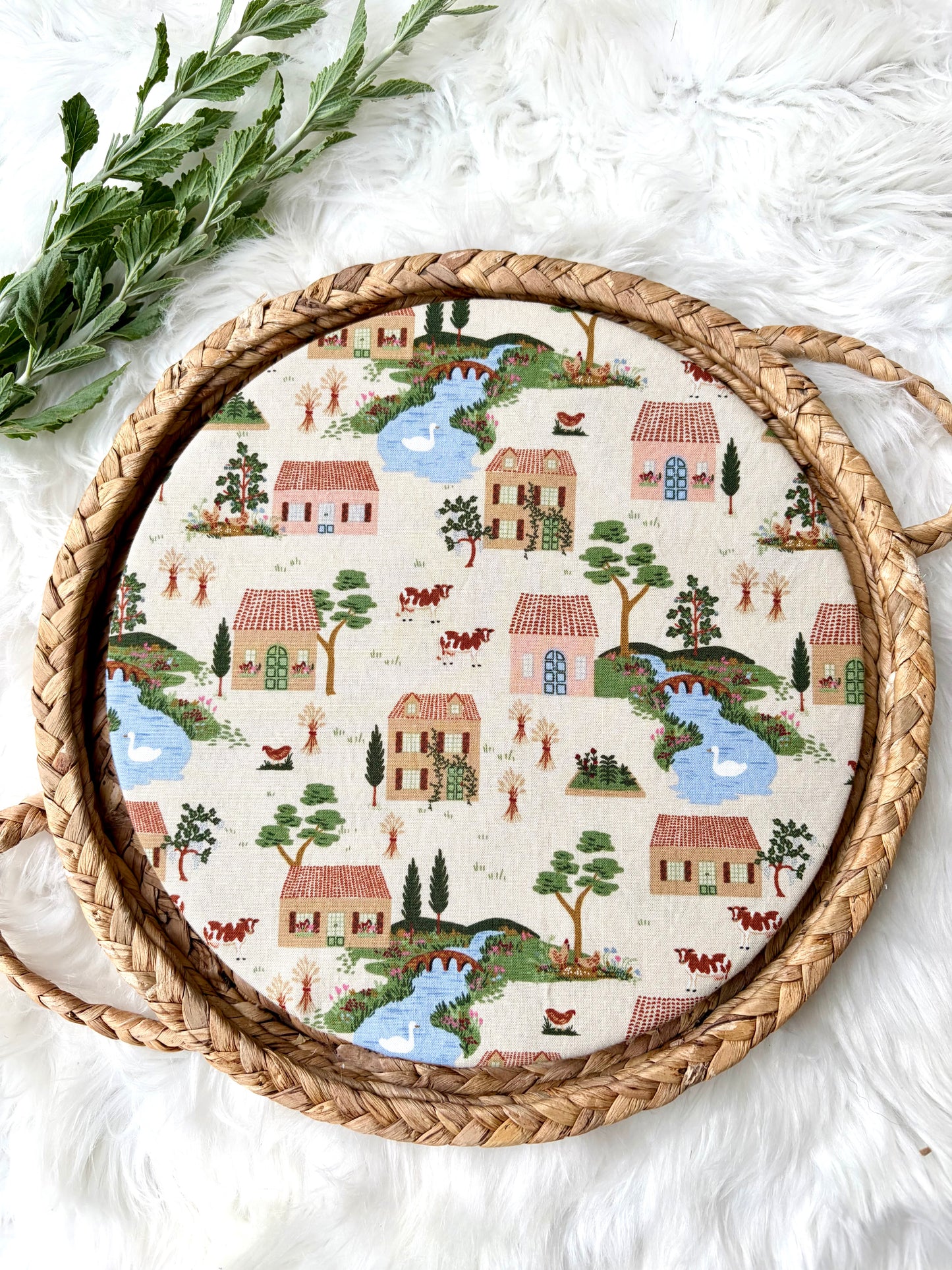 Country Cottage Cotton Bowl Cover