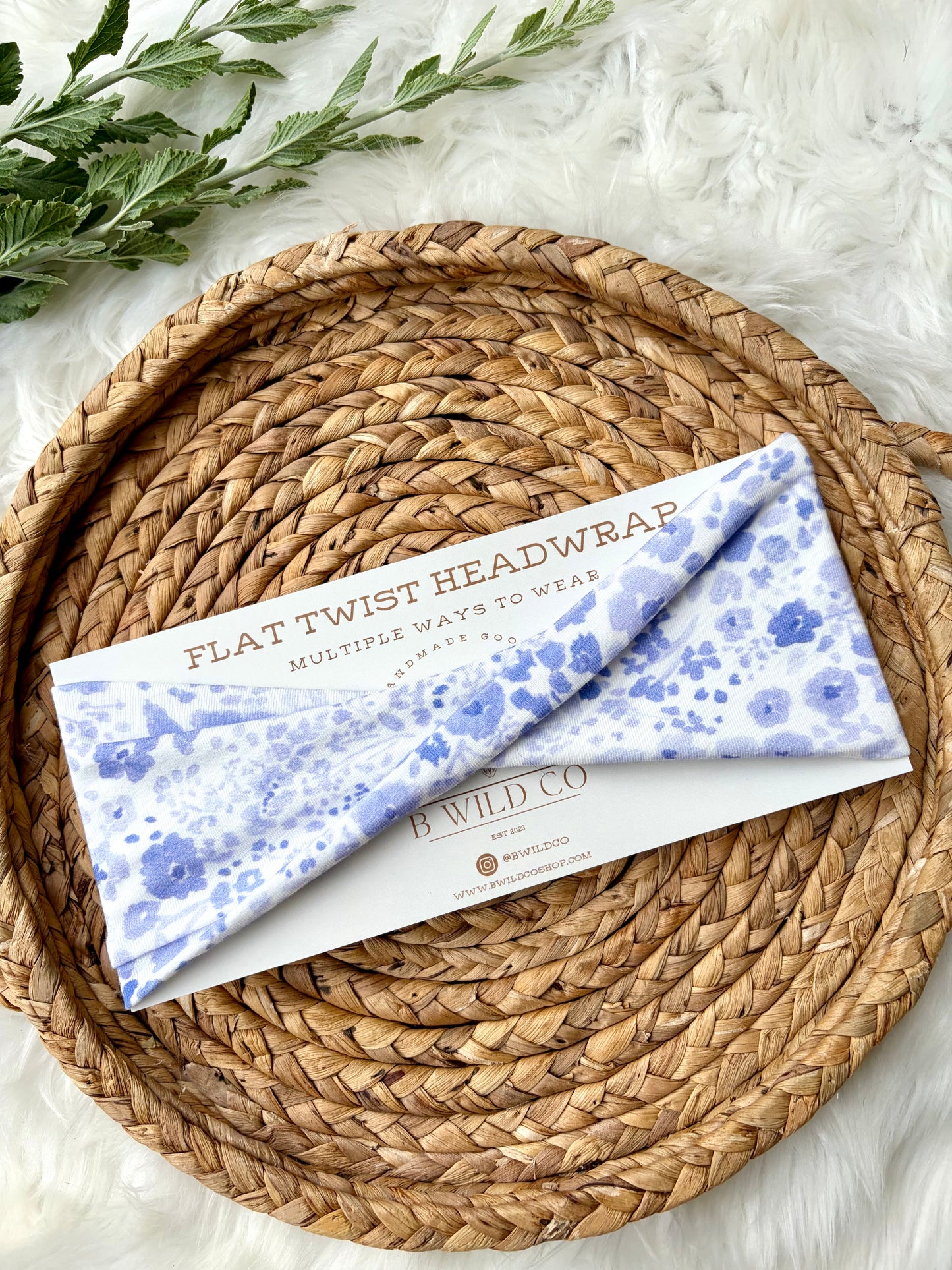 Farmhouse Blue Cotton Flat Twist