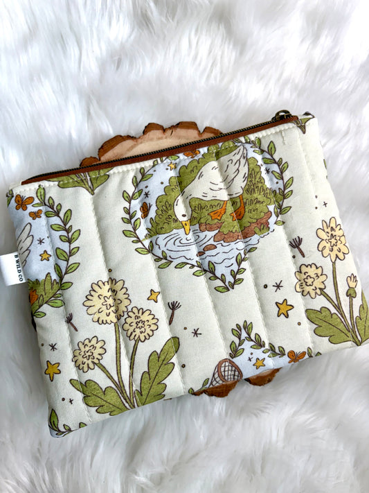 Busy Goose Quilted Zip Pouch