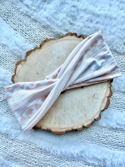 Pink Boho Tribal Flat Twist