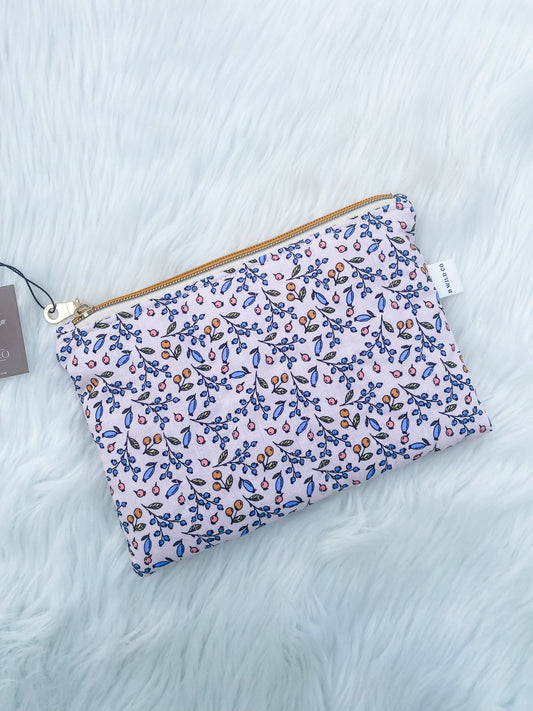 Dainty Berries Quilted Zip Pouch