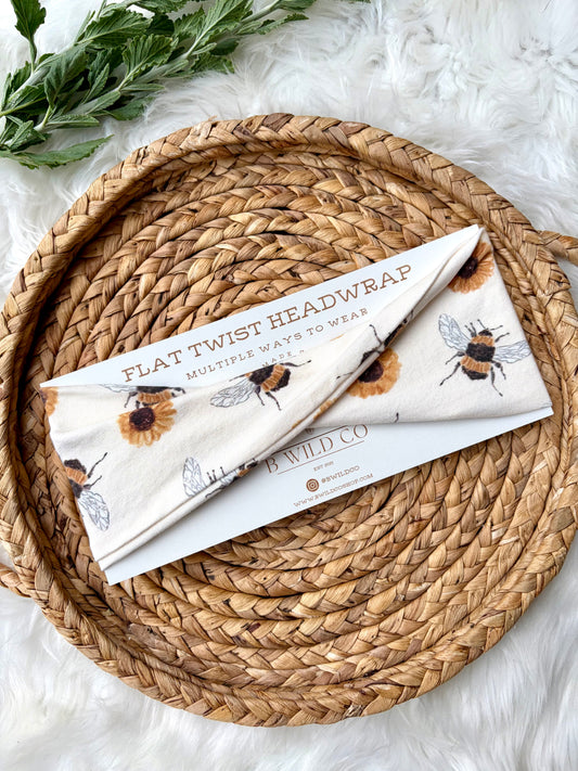 Bees & Sunnies Cotton Flat Twist