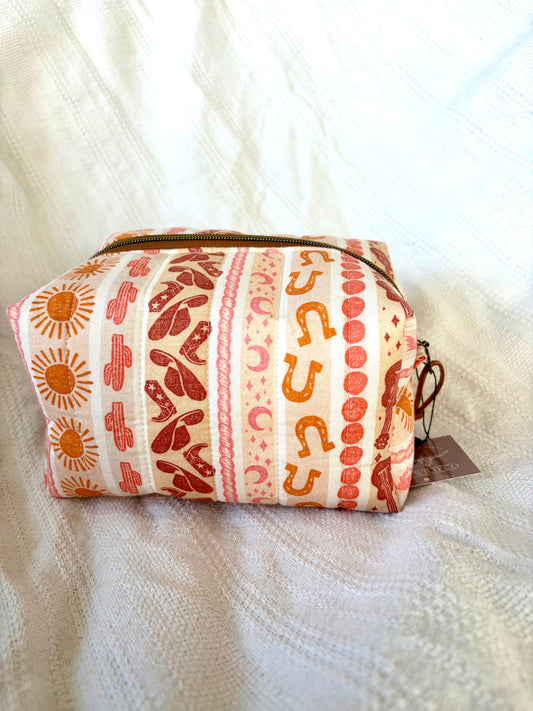 Arizona Cowgirl Quilted Makeup Bag