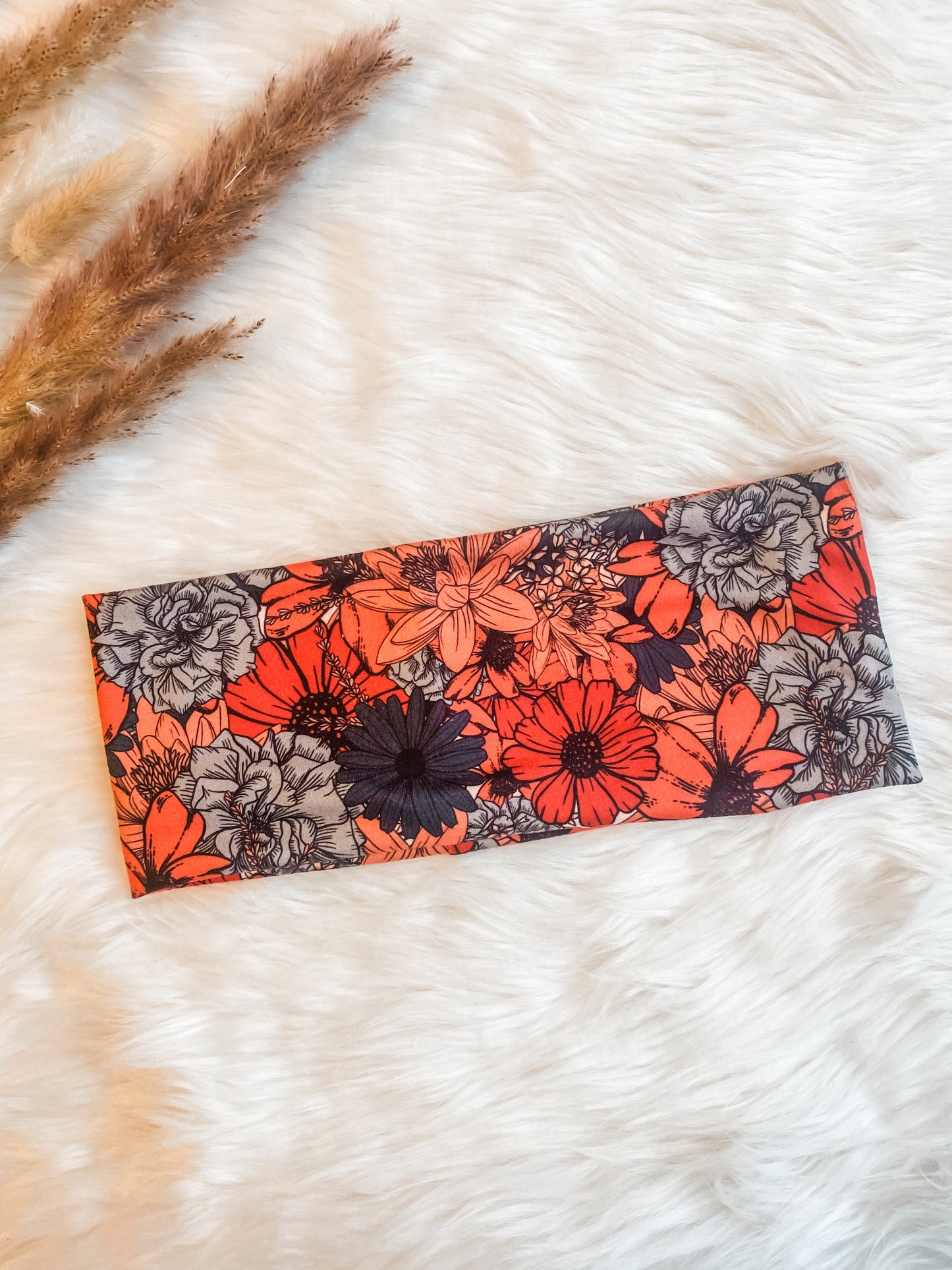 Dark Floral Mashup Flat Band