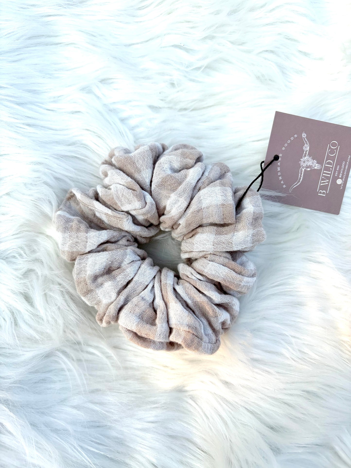 Tan Gingham Scrunchie (Copy)